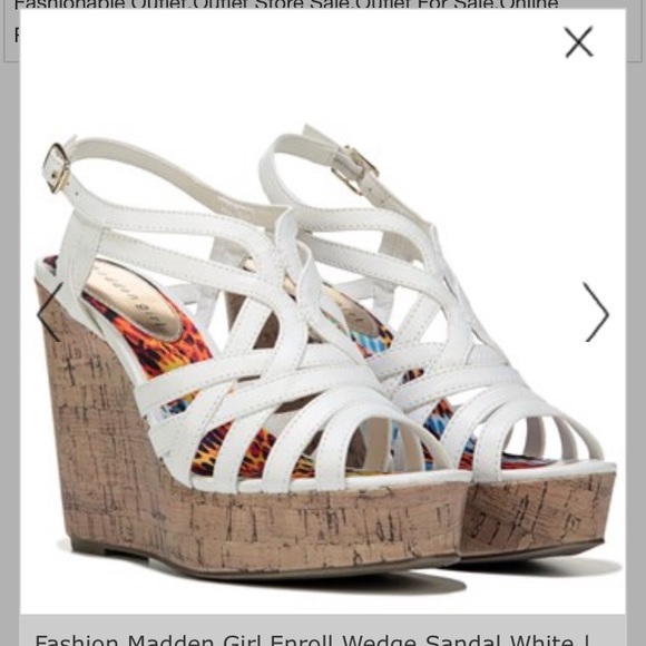 madden girl platform sandals white